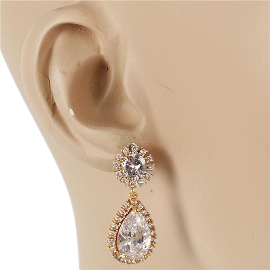 CZ Tear Earring