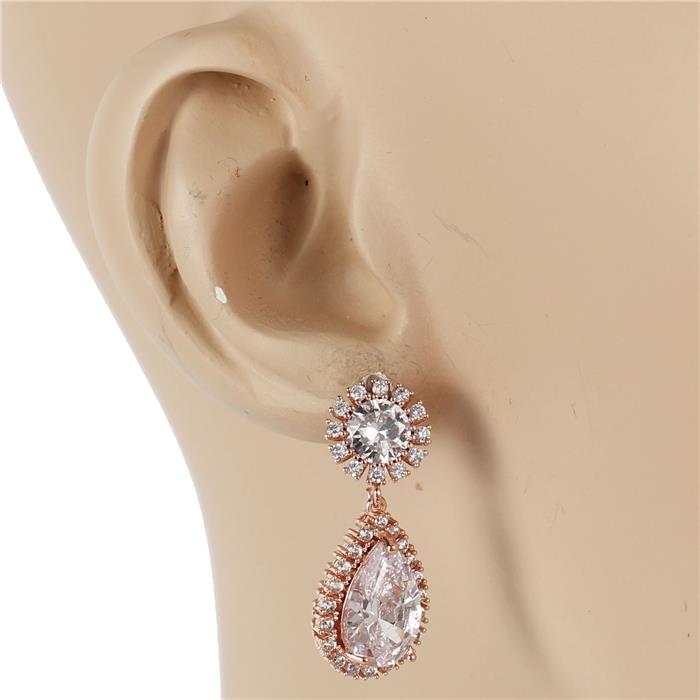 CZ Tear Earring