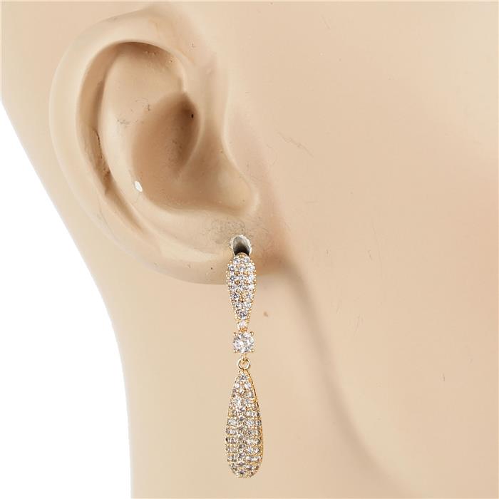 CZ Teardrop Earring