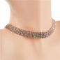 Cubic Zirconia 5 Lines Choker Necklace