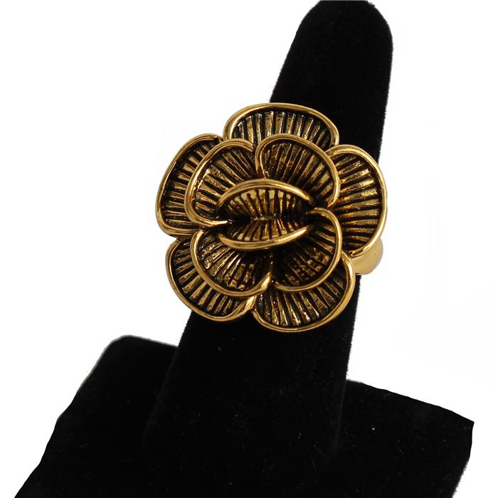 Metal Roses Chunky Ring