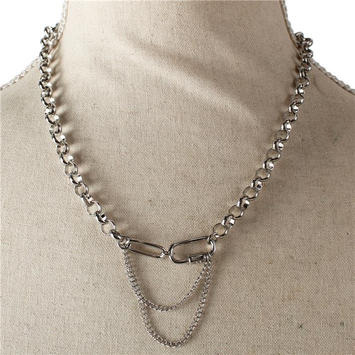 Metal Oval Chain Necklace