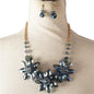 Fashion Crystal Beads Flower Necklace Set