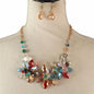 Fashion Crystal Beads Flower Necklace Set