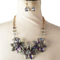 Fashion Crystal Beads Flower Necklace Set