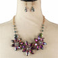 Fashion Crystal Beads Flower Necklace Set