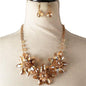 Fashion Crystal Beads Flower Necklace Set