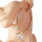 Charms Cross Hoop Earring