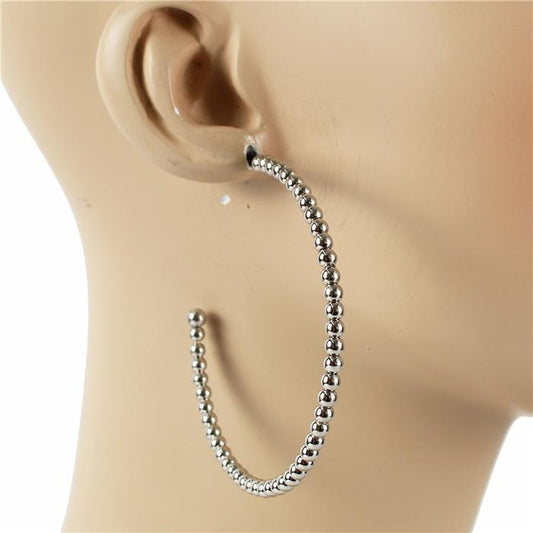 60 MM Ball Hoop Earring