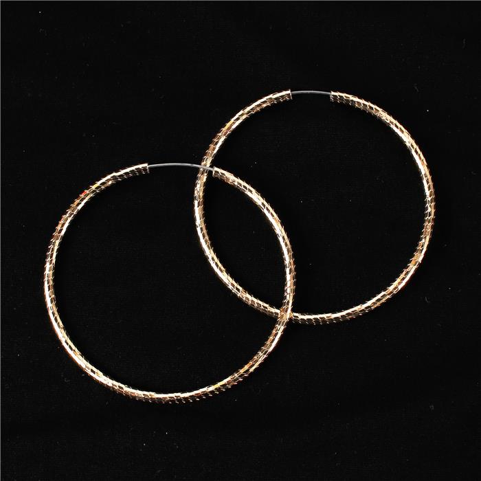 60 MM Endless Diamond Cut Hoop Earring