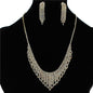 Rhinestones Casting Clip-On Necklace Set