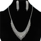 Rhinestones Casting Clip-On Necklace Set