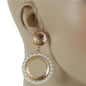 Metal Pearl Dangling Earring