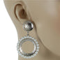 Metal Pearl Dangling Earring