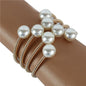 Metal Pearl Cuff Bangle