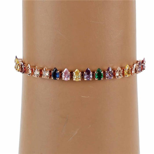 Cubic Zirconia Tear Slide Bracelet