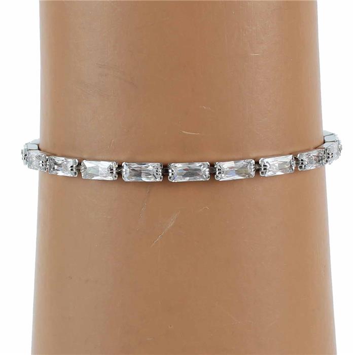 CZ Rectangle Slide Bracelet