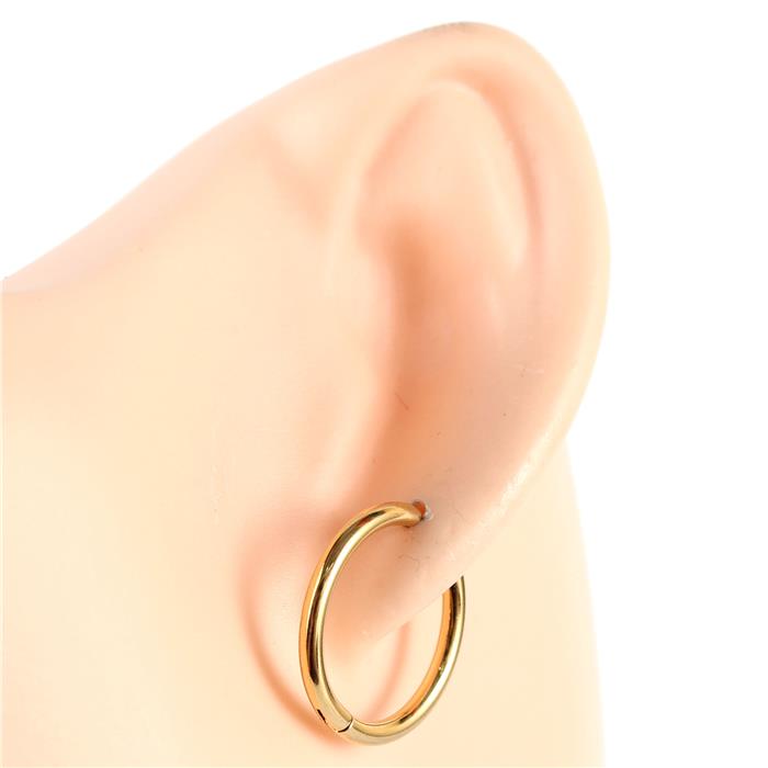 Stainless Steel Endless Hoop Earring