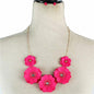 Fashion Metal Flower Necklace Set