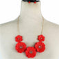 Fashion Metal Flower Necklace Set