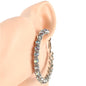 Metal Crystal Hoop Earring