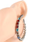 Metal Crystal Hoop Earring