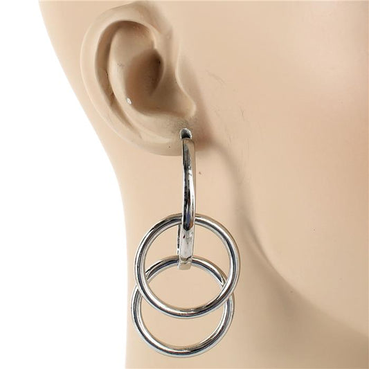 Metal Dangling Round Earring