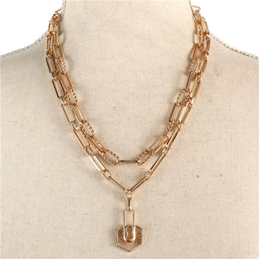 Metal  Multilayereds Necklace