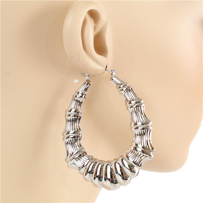 Metal Tear Hoop Earring