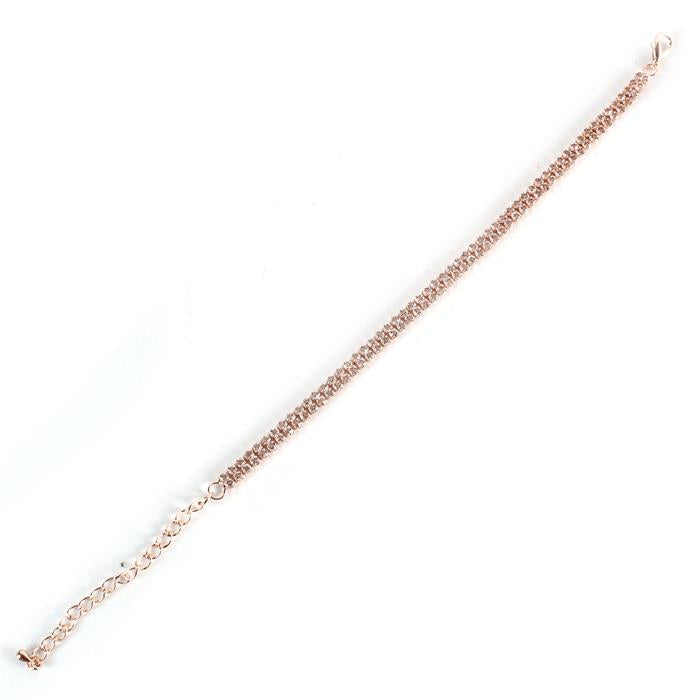 Cubic Zirconia Two Lines Bracelet