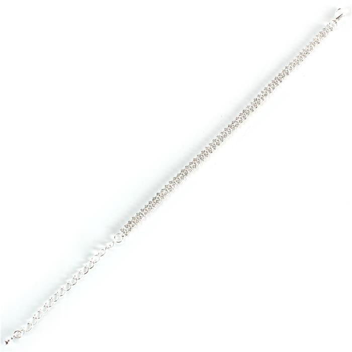 Cubic Zirconia Two Lines Bracelet