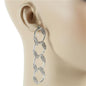 Rhinestones Metal Chain Earring