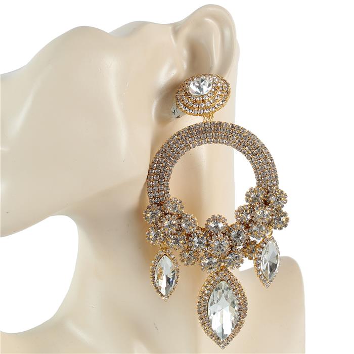 Chandelier Round Clip-On Earring