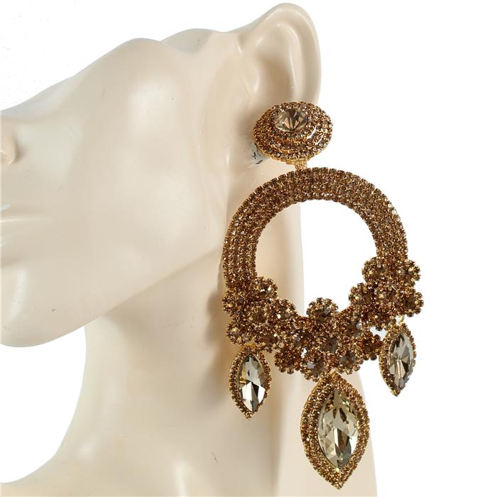 Chandelier Round Clip-On Earring