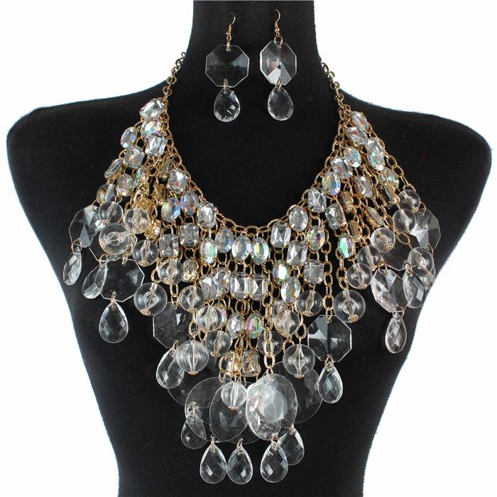 Fashion Crystal Beads Necklace Set