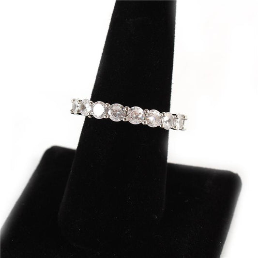 9 Cubic Zirconia Wedding Ring