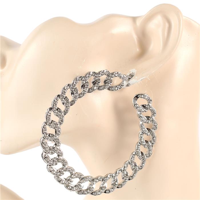 80mm Hoop Chain Earring