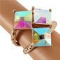 Meatl Crystal Cuff Bangle