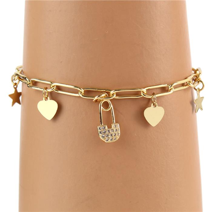 Stainless Steel Charm Bracelet