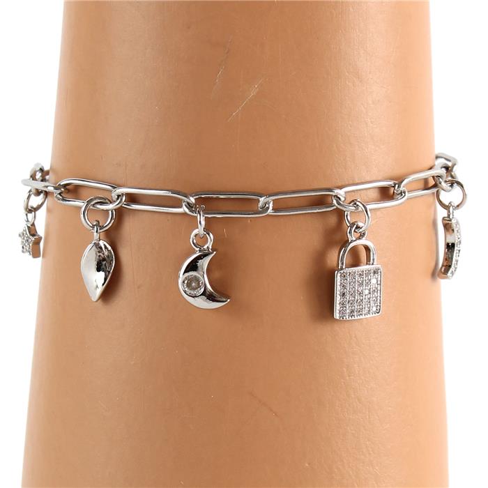 Stainless Steel Charms Moon Bracelet