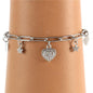 Stainless Steel Charms Hearts Bracelet