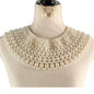 Fashion Pearls Bib Necklace Set