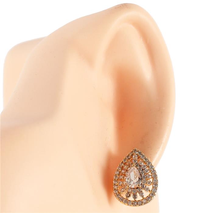 Cubic Zirconia Tear Earring