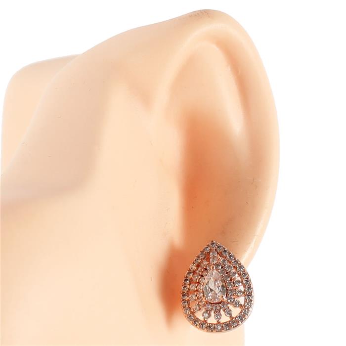 Cubic Zirconia Tear Earring