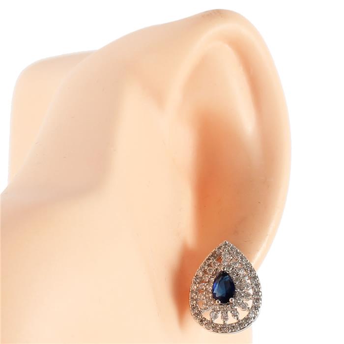 Cubic Zirconia Tear Earring