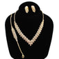 Rhinestones Clip-On 3Pcs Necklace Set