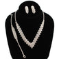 Rhinestones Clip-On 3Pcs Necklace Set