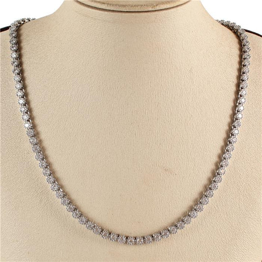 3mm 18 inch CZ Round Necklace