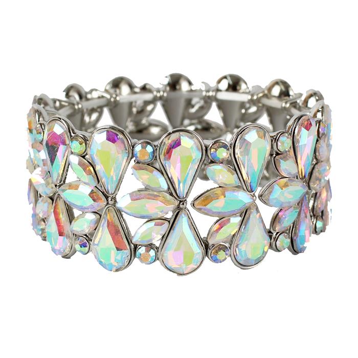 Crystal Teardrop Stretch Bracelet