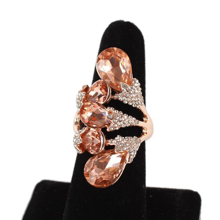 Crystal Teardrop Stretch Ring